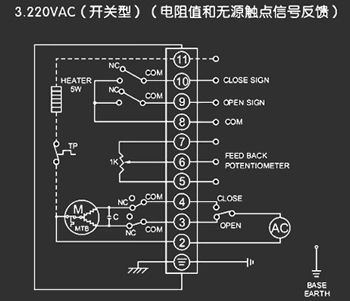 220VAC開關(guān)型<a href='http://www.cngcw.cn/Product/diefa/diandongdiefa/' target='_blank'>電動(dòng)<a href='http://www.cngcw.cn/Product/diefa/' target='_blank'>蝶閥</a></a>接線圖